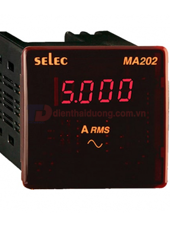 Đồng hồ đo dòng điện SELEC MA202, size: 72x72