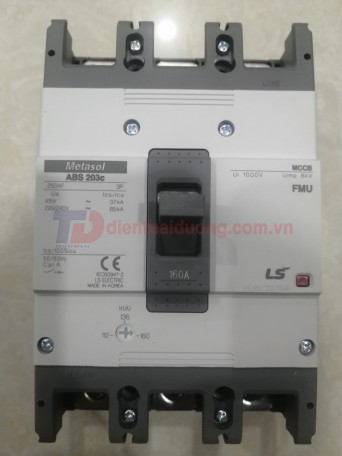 MCCB LS 3P 160A 37kA ( ABS203c FMU )