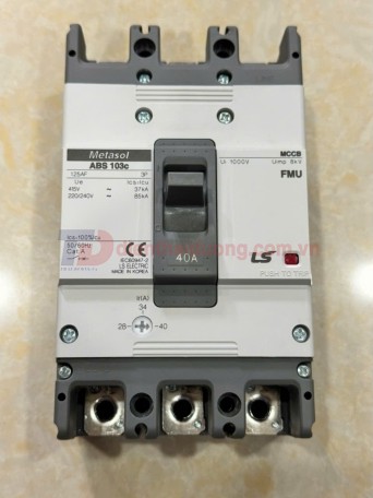 MCCB LS 3P 40A 37kA chỉnh dòng 0.7-0.85-1.0 x In ( ABS103c FMU )