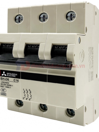 MCB MITSUBISHI 3P 10A 6kA ( BH-D6 )