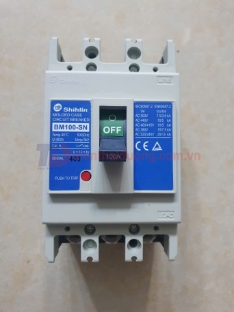 MCCB SHIHLIN 3P 100A 15kA ( BM100-SN )