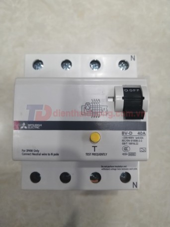 RCCB MITSUBISHI 4P 40A 30mA/300mA ( BV-D )