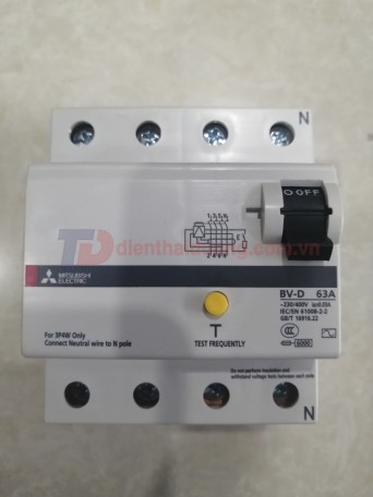 RCCB MITSUBISHI 4P 63A 30mA/300mA ( BV-D )