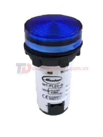 Đèn báo led MASTER Ø22 màu xanh dương IP65 ( MT-PL22-B )