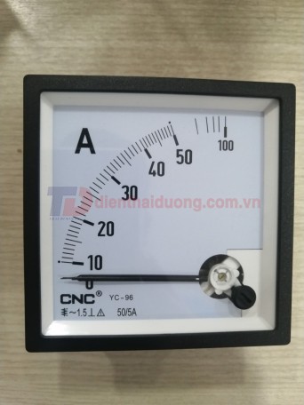 Đồng hồ Ampe 50/5A, size: 96x96 ( YC-96 )