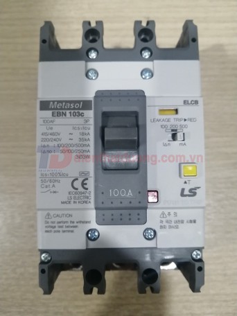 ELCB LS 3P 100A 30mA 18kA  ( EBN103c )