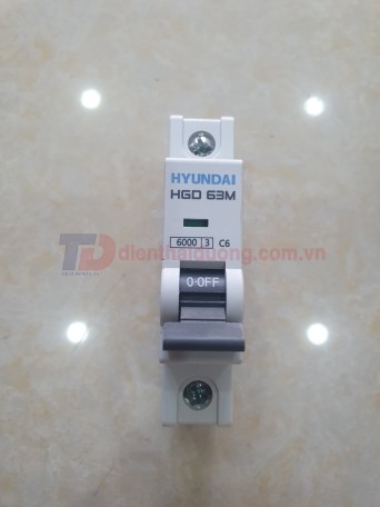 MCB HYUNDAI 1P 6A 6kA ( HGD63M )