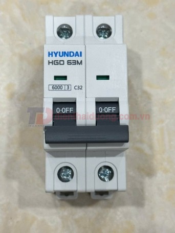 MCB HYUNDAI 2P 32A 6kA ( HGD63M )