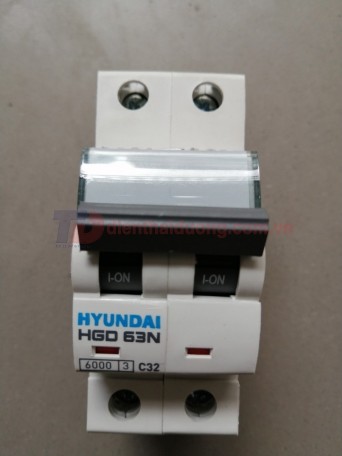 MCB HYUNDAI 2P 32A 6kA ( HGD63N )