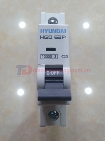 MCB HYUNDAI 1P 20A 10kA ( HGD63P )