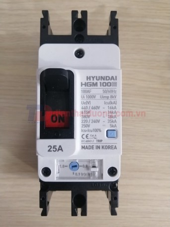 MCCB HYUNDAI 2P 25A 35kA ( HGM100E-F )