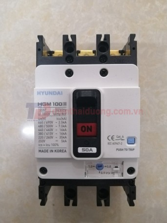 MCCB HYUNDAI 3P 50A 16kA ( HGM100E-F )