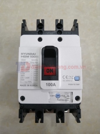 MCCB HYUNDAI 3P 100A 26kA ( HGM100H-F )