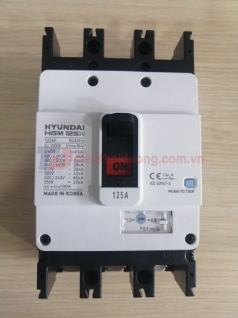 MCCB HYUNDAI 3P 125A 38kA ( HGM125H-F )