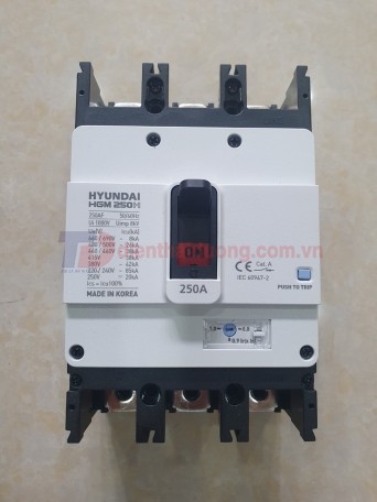 MCCB HYUNDAI 3P 250A 38kA ( HGM250H-F )