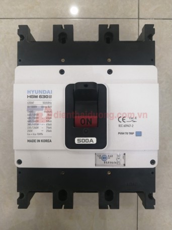 MCCB HYUNDAI 3P 500A 65kA ( HGM630S-F )