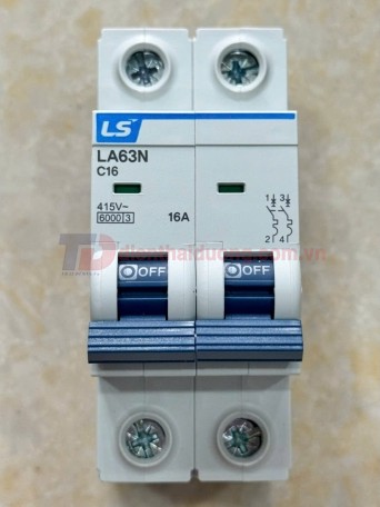 MCB LS 2P 16A 6kA ( LA63N )
