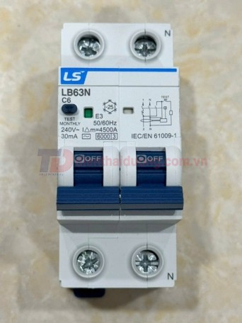 RCBO LS 1P+N 6A 6KA 30mA  ( LB63N )