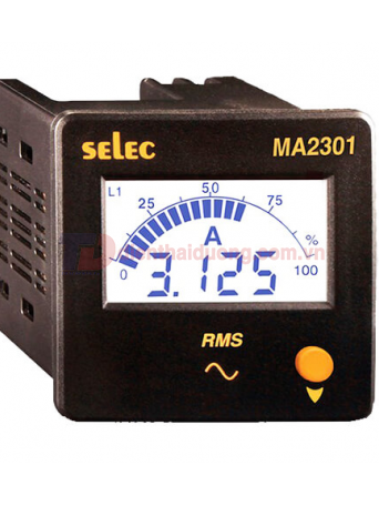 Đồng hồ đo dòng điện AC 3 pha SELEC MA2301, size: 72x72