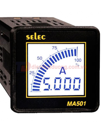 Đồng hồ đo dòng điện AC SELEC MA501, size: 48x48