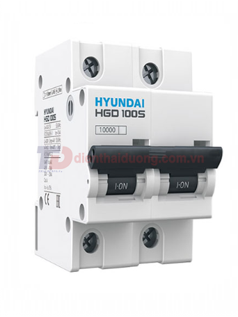 MCB HYUNDAI 2P 100A 10kA ( HGD100S )