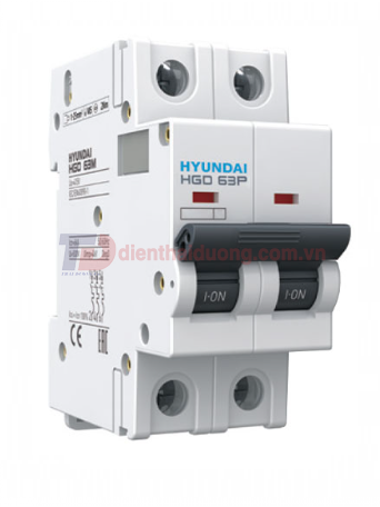 MCB HYUNDAI 2P 6A 10kA ( HGD63P )