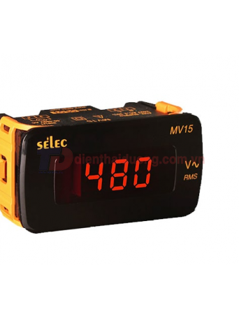 Đồng hồ đo điện áp SELEC MV15, size: 48x96