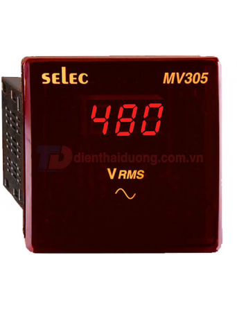 Đồng hồ đo điện áp SELEC MV305, size: 96x96