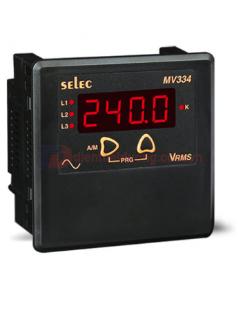 Đồng hồ đo điện áp trung và hạ thế SELEC MV334, size: 96x96