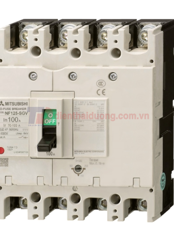 MCCB MITSUBISHI 4P 25-32A 36kA chỉnh dòng: 0.8-1.0*In ( NF125-SGV )