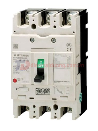 MCCB MITSUBISHI 3P 125A 36kA chỉnh dòng 0.5-1.0*In ( NF125-SEV )