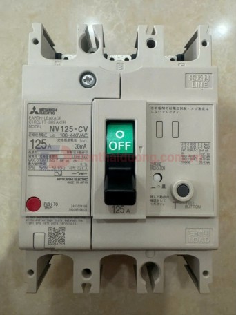 ELCB MITSUBISHI 3P 125A 30mA 10kA ( NV125-CV )