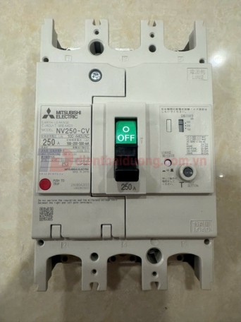 ELCB MITSUBISHI 3P 250A 30mA hoặc 1.2.500mA 25kA ( NV250-CV )