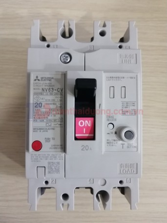 ELCB MITSUBISHI 2P 20A 30mA 7.5kA  ( NV63-CV )