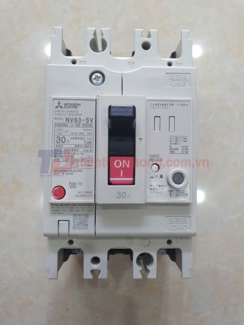 ELCB MITSUBISHI 2P 30A 30mA 15kA  ( NV63-SV )