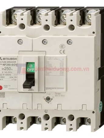 MCCB MITSUBISHI 4P 20A 36kA chỉnh dòng 0.8-1.0*In ( NF125-SGV )