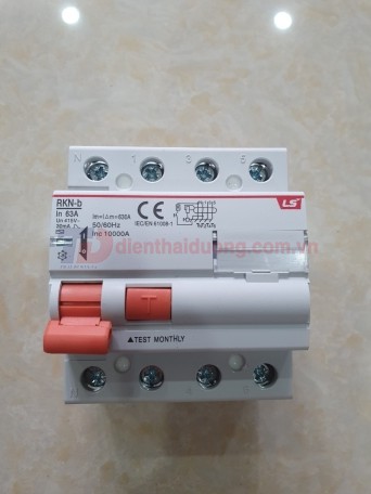 RCCB LS 3P+N 63A 30mA/100mA/300mA 10kA ( RKN-b 3P+N )