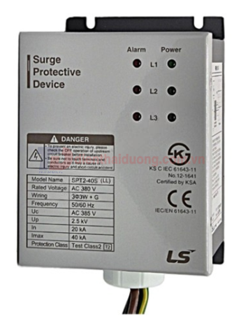 Chống sét lan truyền 3W+G 380V 40kA 2,5kV class II ( SPT2-40S )