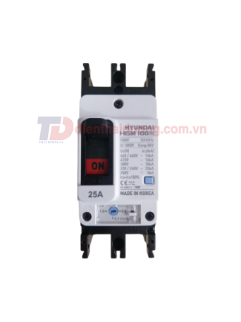MCCB HYUNDAI 2P 25A 35kA ( HGM100E-F )