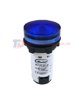 Đèn báo led MASTER Ø22 màu xanh dương IP65 ( MT-PL22-B )