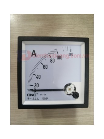 Đồng hồ Ampe 100/5A, size: 96x96 ( YC-96 )