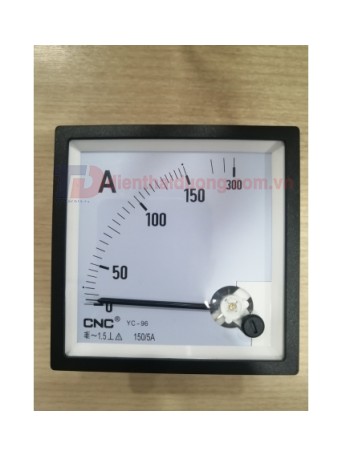 Đồng hồ Ampe 150/5A, size: 96x96 ( YC-96 )