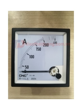 Đồng hồ Ampe 200/5A, size: 96x96 ( YC-96 )