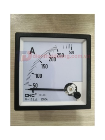 Đồng hồ Ampe 250/5A, size: 96x96 ( YC-96 )