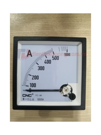 Đồng hồ Ampe CNC 500/5A size: 96x96 ( YC-96 )