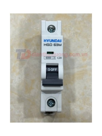 MCB HYUNDAI 1P 20A 6kA ( HGD63M )