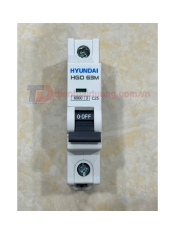 MCB HYUNDAI 1P 25A 6kA ( HGD63M )