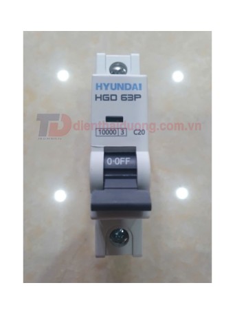 MCB HYUNDAI 1P 20A 10kA ( HGD63P )