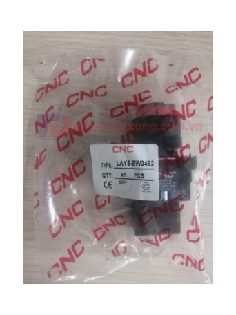 Nút nhấn có đèn CNC màu đỏ 1NC Ø25 ( LAY5-EW3462 )