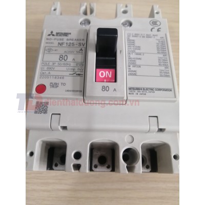 MCCB MITSUBISHI 3P 80A 30kA ( NF125-SV ) | NF125-SV 3P 80A | Cầu